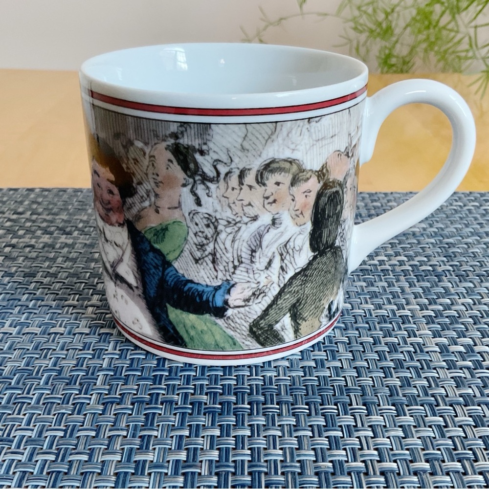 Met Museum Mr Fezziwig’s Ball Mug Dickens Christmas Carol Victorian Scene